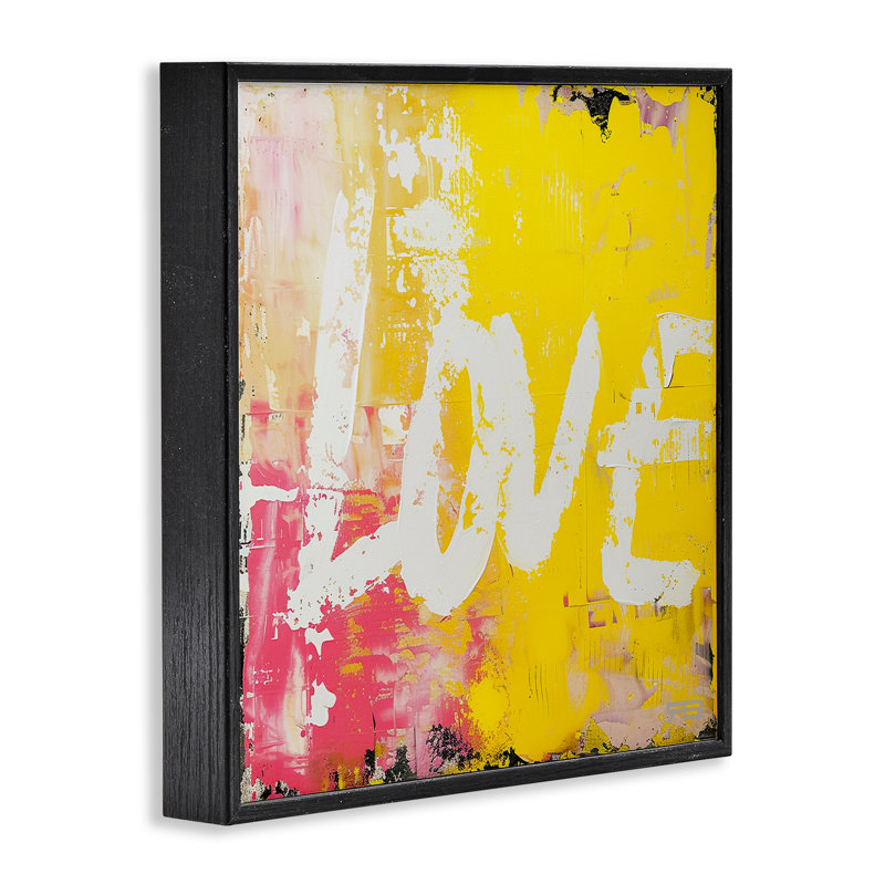 "Urban Love", art de la giclée encadrée par RB, H 17 po x l 17 po, Giclée encadrée noir minuit