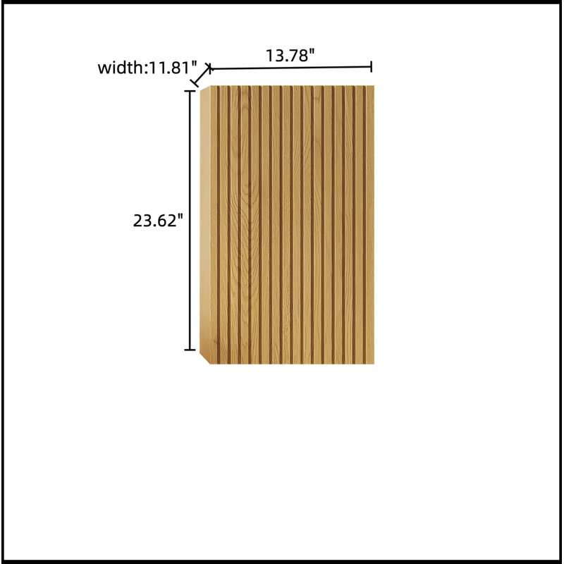 Armoire murale de salle de bain avec 1 porte, Naturel