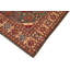 Tapis brun / vert / rouge en laine noué à la main 6 pi 10 po x 9 pi 6 po Paavali