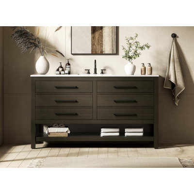 54 inch Single Bathroom Vanity_Modern_VF60554