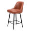 Chaise de bar pivotante 26 po en similicuir brun et noir