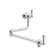 Perrin & Rowe® Wall Mount Swing Arm Pot Filler with Lever Handles in Polished Chrome