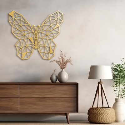 The Butterfly Effect Modern Abstract Wall Accent Sculpture Hanging Decoration Metal Wall Decor