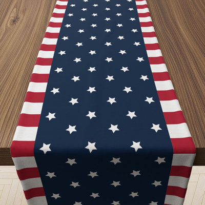 4th of July Decorations, Patriotic USA Stars Table Runner for 250 Anniversary USA Merchandise | Memorial Day Decorations - Fourth of July Accessories
