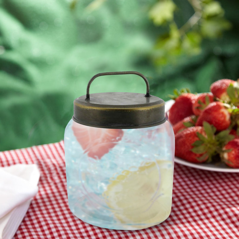 Pot de cuisine cylindrique en verre, H 8 po x l 6,25 po x P 6,25 po