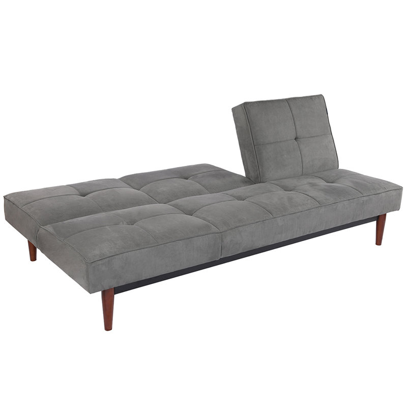 Bulkley 3 Seater Velvet Sofa Bed, Grey