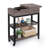 Solid Wood Top End Table and Built-In Outlets-510244204