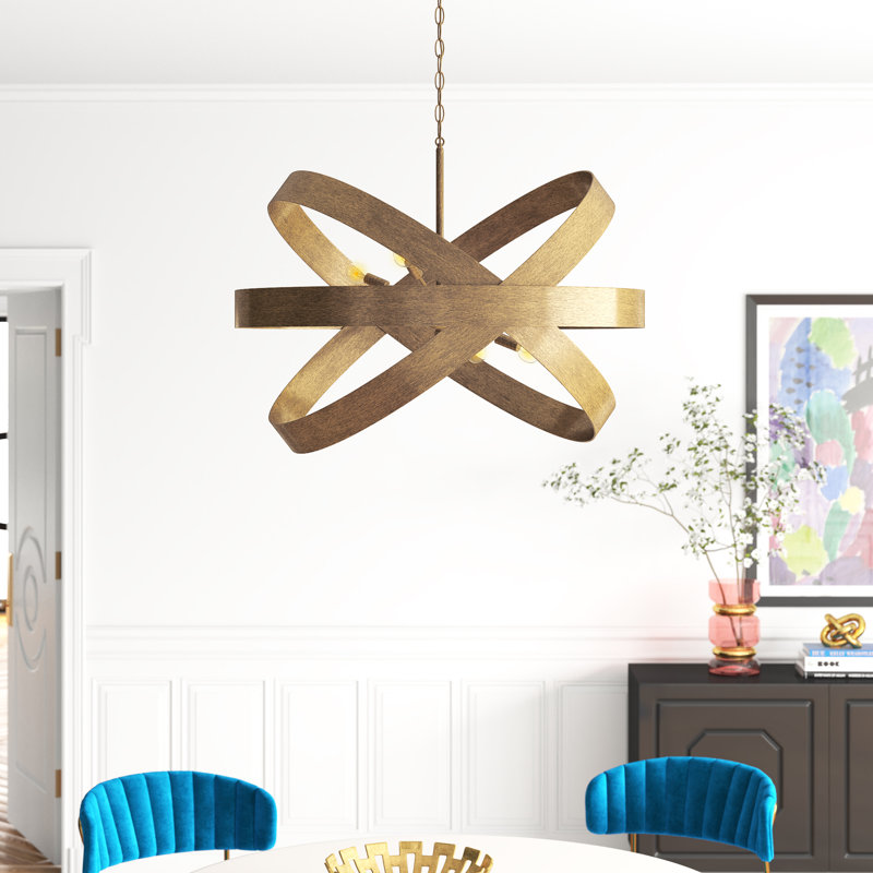 Seamus 6 - Light Dimmable Geometric Chandelier