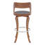 Chaise de bar pivotante en similicuir brun avec repose-pieds-27675732
