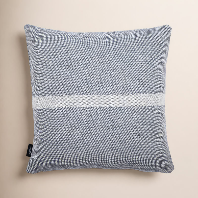 Glyph Square Indoor/Outdoor Pillow Cover & Insert, Indigo