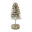 Champagne Glittered Tree On Wood Base - Set of 12 - 2.4" x 2.4" x 6"H - Gold