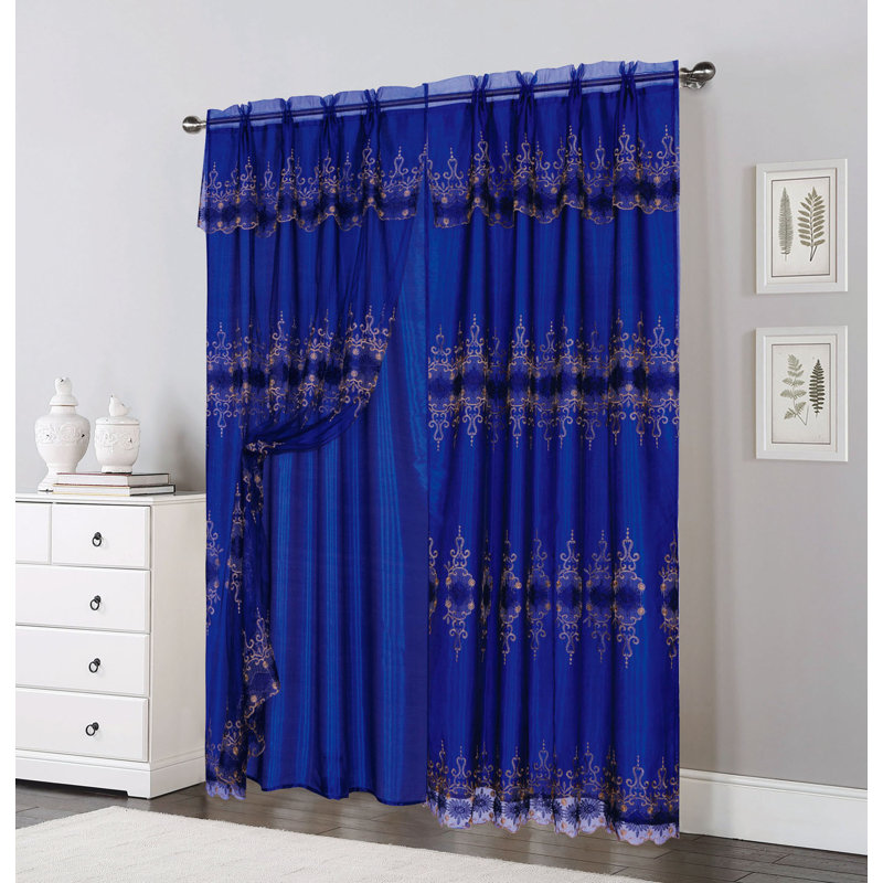 Alholm Room Darkening Curtains / Drapes Single Panel, Navy