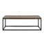Élégant banc de siège d'extérieur en bois et en fer, gris noir, P 15,9 po x l 54,71 po, H 19,50 po, finition de repos moderne, fer noir