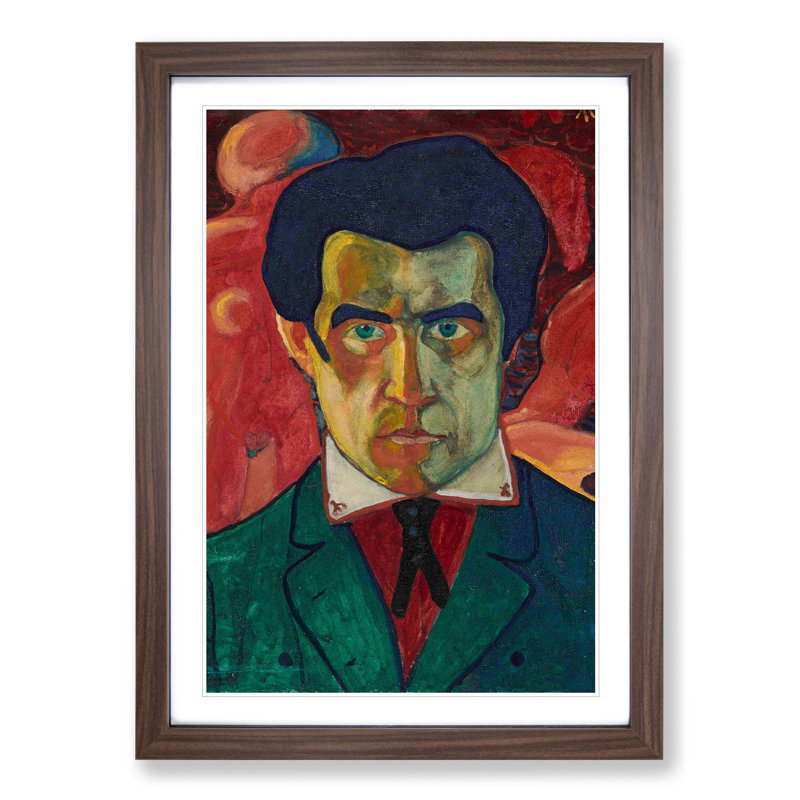 Self-Portrait by Kazimir Malevich - Picture Frame Painting, Walnut Framed, 48cm H x 36cm W x 2cm D