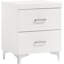 Table de chevet blanche avec deux tiroirs - Rangement pratique pour chambre à coucher