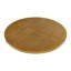 Table de salle à manger 44 "ronde avec base en X, finition en placage de bois de noyer