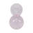 Decorative Glam Glass Hourglass Sculpture for Office Decor - Modern Object Accent for Bedroom Styling, Living Room Tabletop or Home Decoration - Pink-970907112-969638723