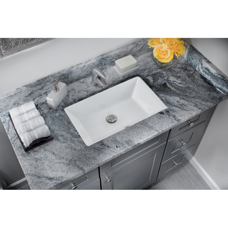 Cahaba 13.38'' Rectangular Bathroom Sink, White