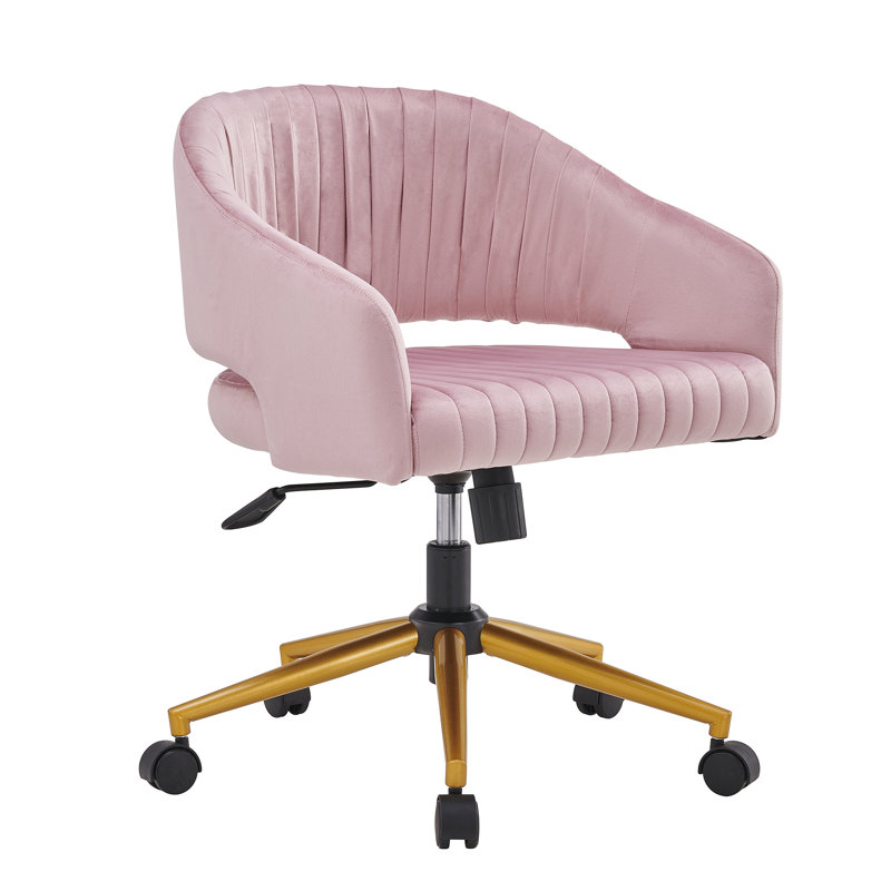 Velvet Task Chair, Pink