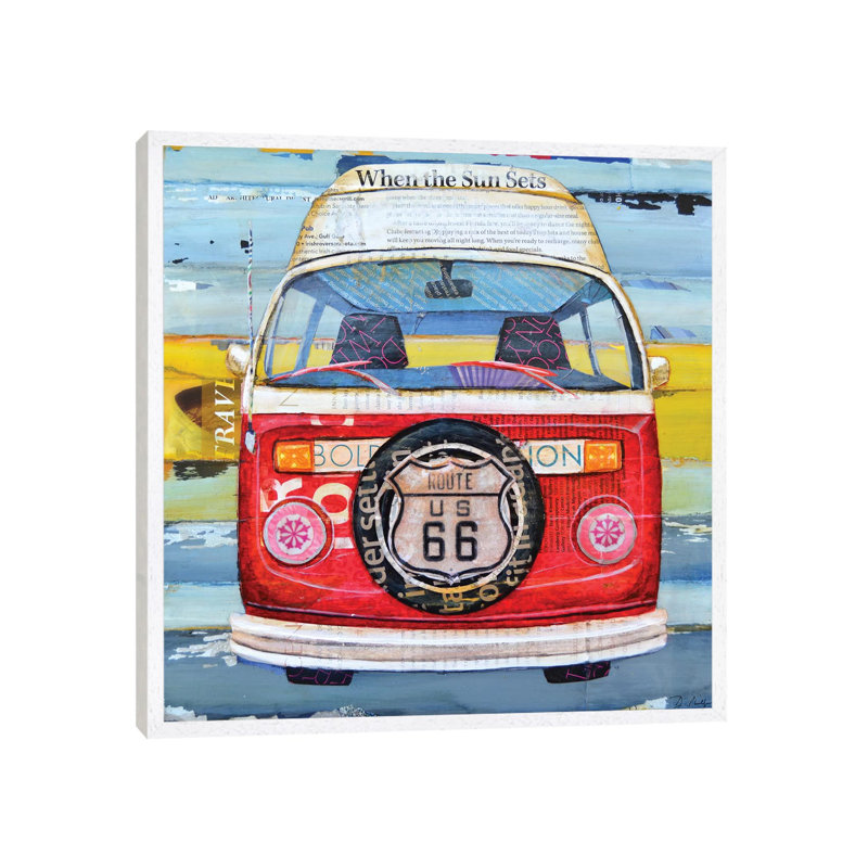 Get Your Kicks by Danny Phillips - Print on Canvas, 66.04cm H x 66.04cm W x 3.81cm D, White Framed