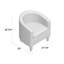 Fauteuil demi-tonneau en polyester de 27,25 po de largeur Aadvika-18415669