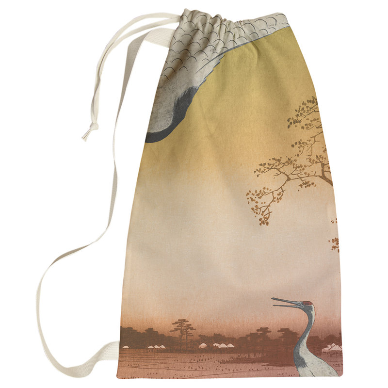 Macintyre Fabric Laundry Bag with Handles, Small ( 64" H x 20" W x 1.5" D), Orange