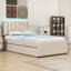 Lit plateforme tapissier simple avec lit gigogne simple Rikelme-1859398372