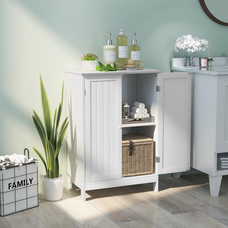 Amielle Freestanding Bathroom Cabinet, White