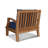 Kauffman Grande Teak Outdoor Club Chair-397877175-397877172