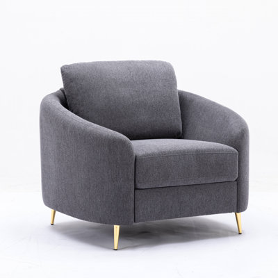 Chaise d'appoint moderne en lin pour salon, chambre à coucher