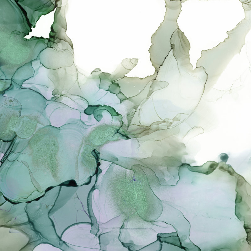 " Emerald Cavern II " by Jennifer Goldberger Painting Print, 30" H x 30" W