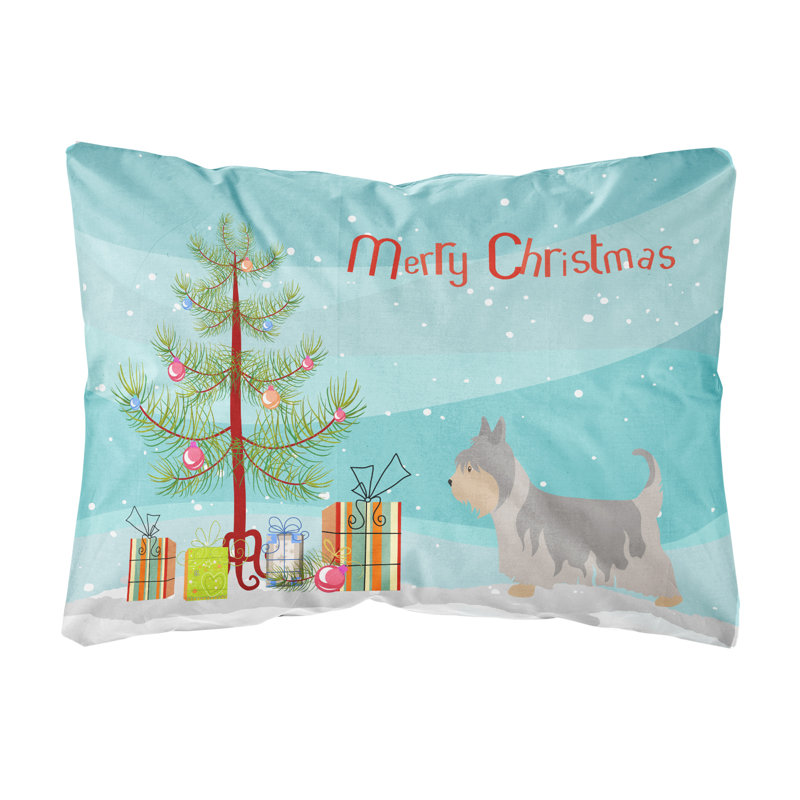  Coussin décoratif intérieur / extérieur de Noël australien Silky Terrier
