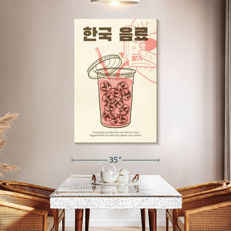Tergel Korean Beverage, 51" H x 34" W