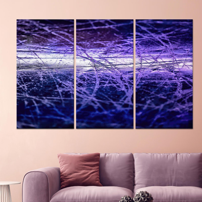 Toile imprimée: art abstrait mauve, verre tendance, design moderne, toile tendue 3P, H : 47,2 x L : 59,1 pouces