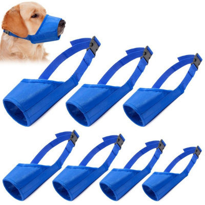 Dog Muzzle Suit 7PCS Muzzles For Biting Barking Chewing, Adjustable Dog Mouth Cover For Small Medium Large Dogs, Soft Comfortable Dog Muzzle For Long