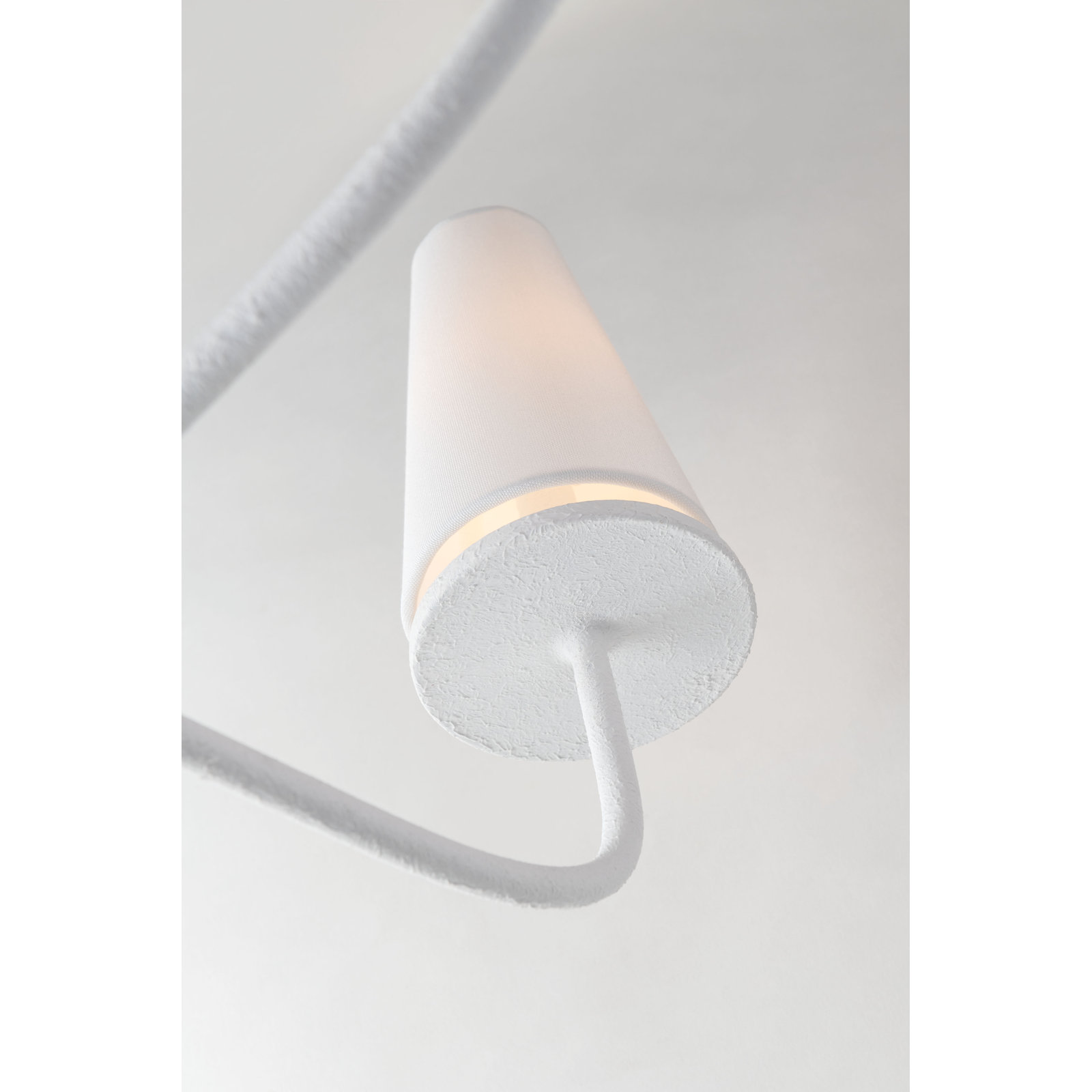 Walling 6 - Light Dimmable Tiered Chandelier, Gesso White