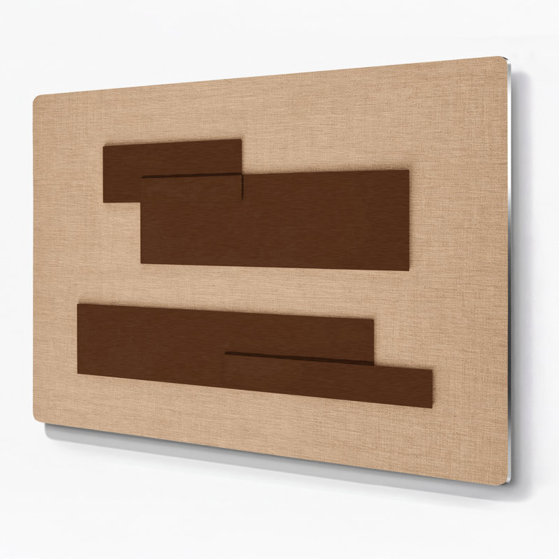 Minimalisme 61, art mural en métal brun, H 20 po x l 24 po