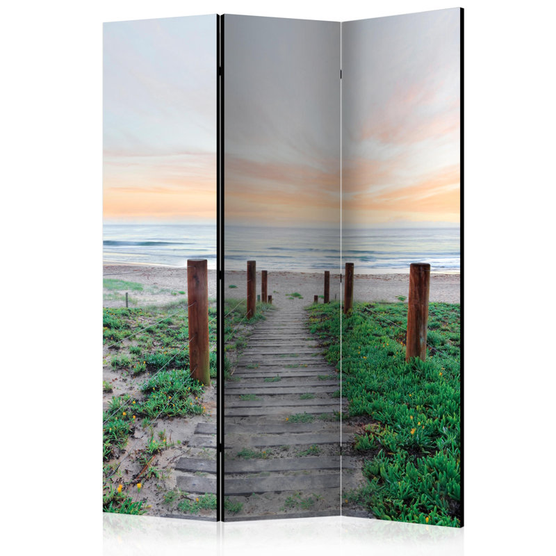 Gerth 172cm H Solid Wood Folding Room Divider, 3
