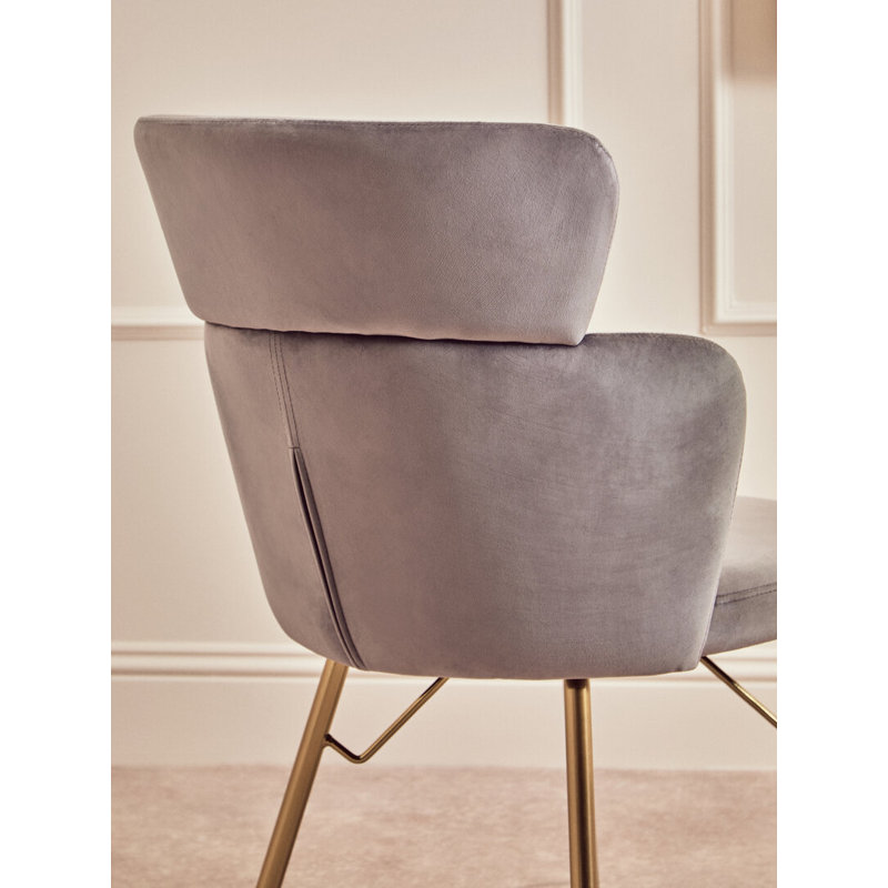 Velvet Club Chair, Grey