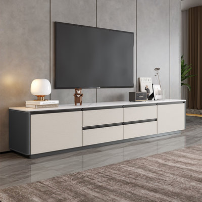 Meuble télé minimaliste de style crème