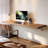 Burlywood Rectangular Solid Wood Floating Desk-885842631