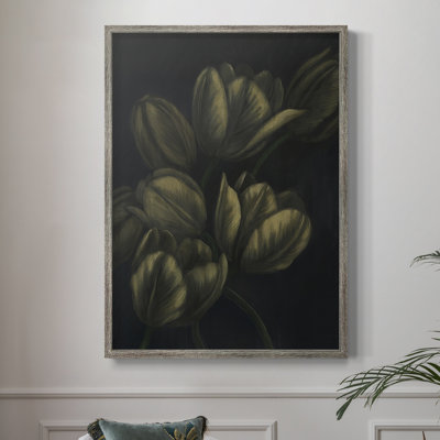 Gilded Tulips I Framed Print - Solid Wood 2991358
