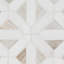 Auralie Geometric 12 in. x 12 in. Polished Marble Mosaic Floor and Wall Tile