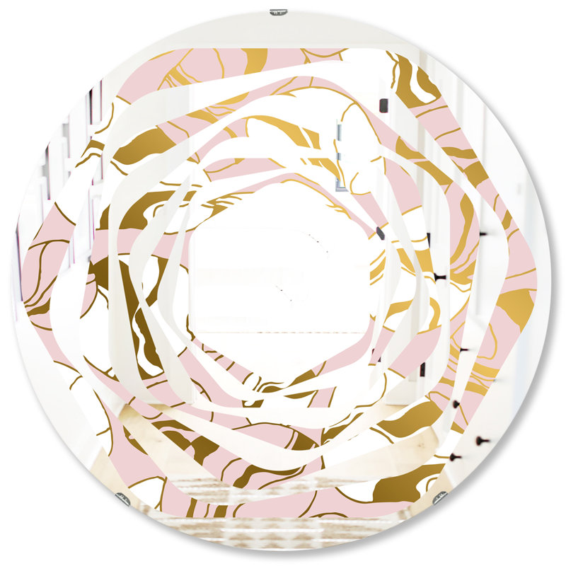 Miroir mural Whirl Marble II, H 31,5 po x l po