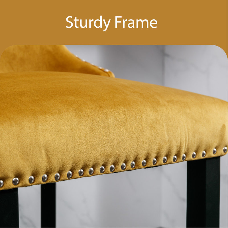 Jeena Upholstered Counter Stool, Gold