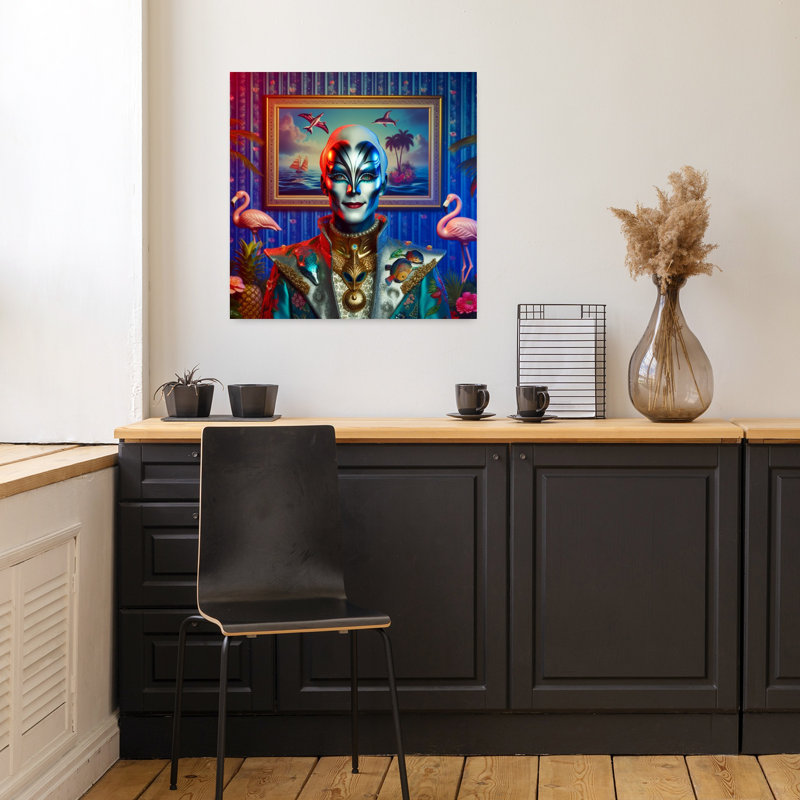 Art contemporain, art contemporain abstrait surréel, H 18 po x l 18 po