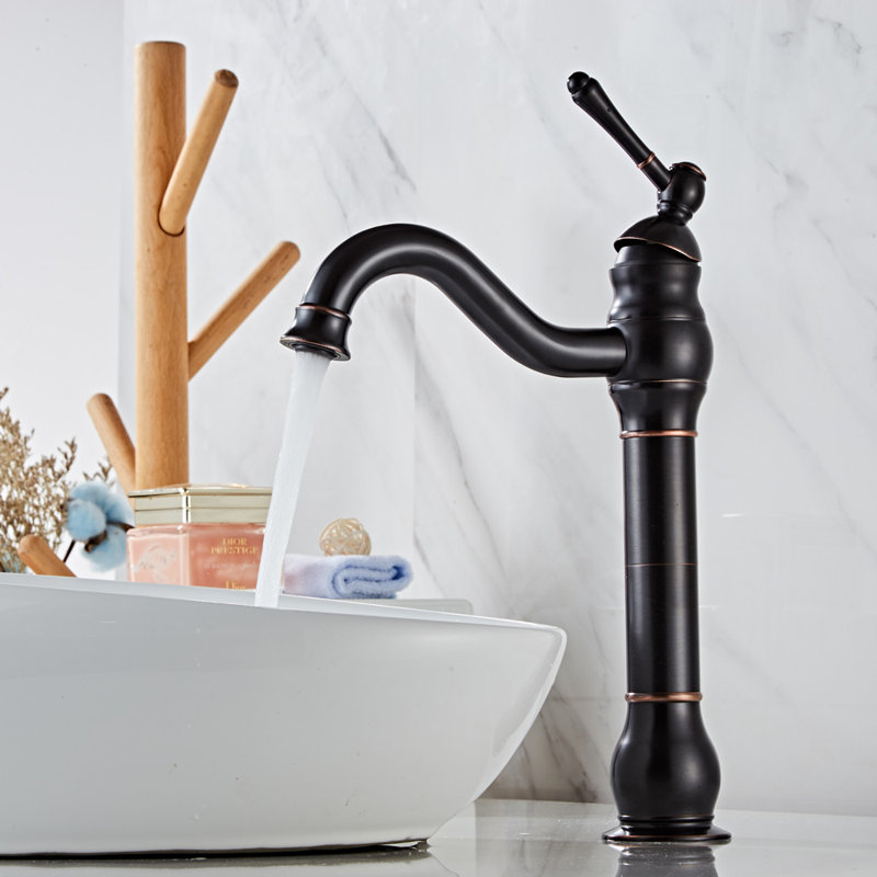 Single-handle Bathroom Faucet with Drain Assembly, Oil rubbed bronze