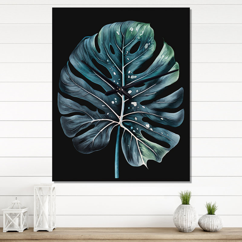 Irmfriede - Horloge murale moderne florale, H 40 po x l 30 po