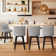 Tabouret pivotant avec structure en bois massif Malakeh
