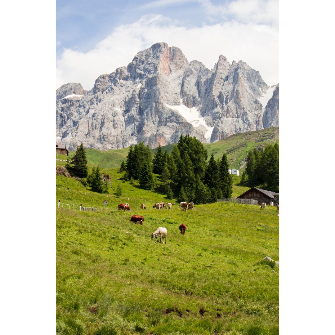 Glasbild Mountain Landscape